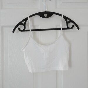 Aritzia White Cropped Tank (Tna '90S KARELIS TANK)
